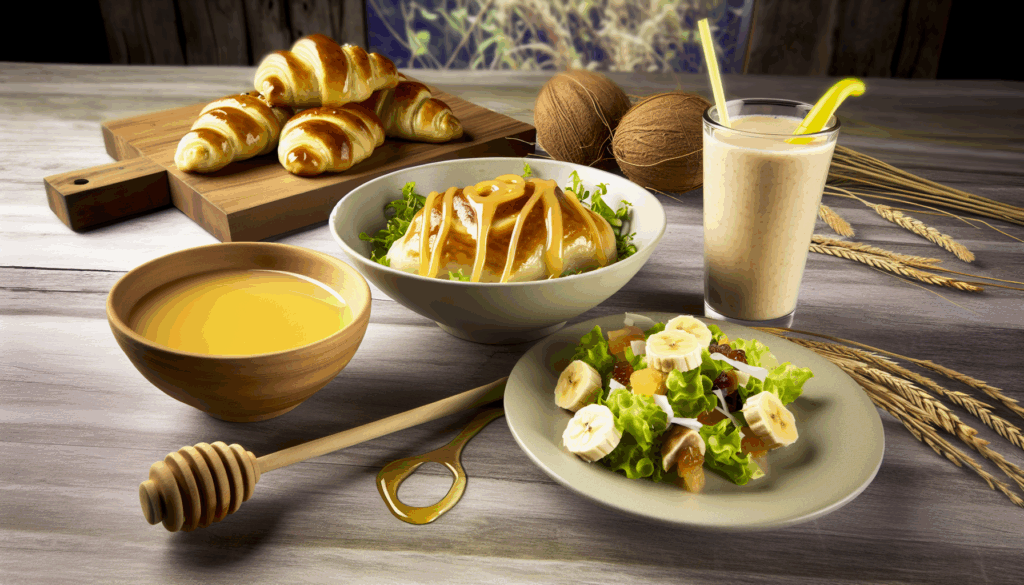 Salada de Folhas com Molho de Mel e Mostarda